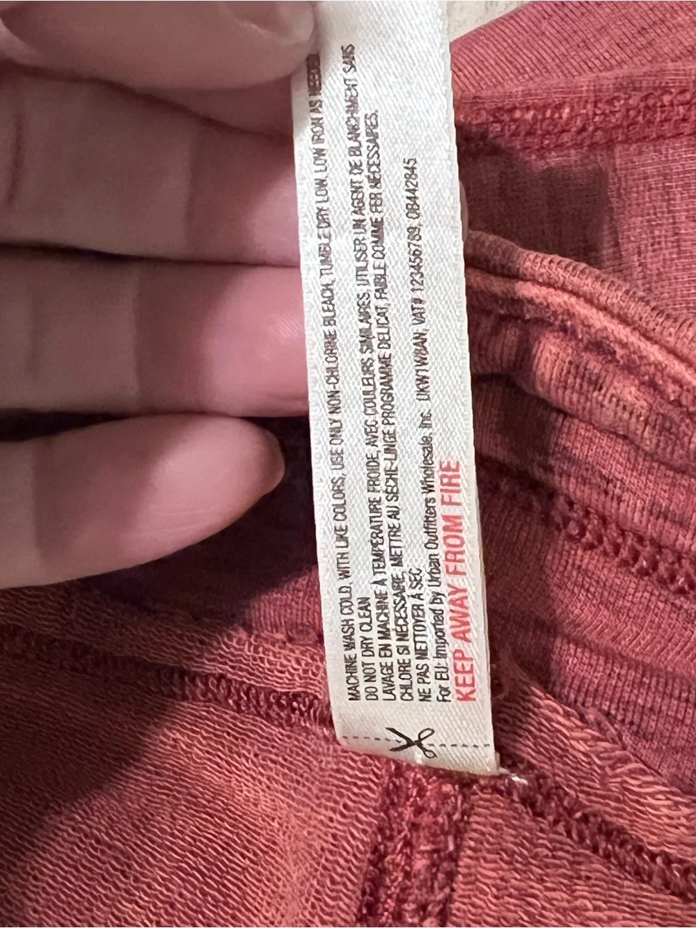 Free People Movement Small Washed Red Patchwork Jogger Sweatpants
